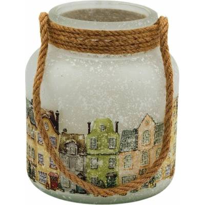 Sandra Rich Svícen na čajové svíčky Snowlight City, sklo, 14 cm, na 1 svíčku 2061-16-98