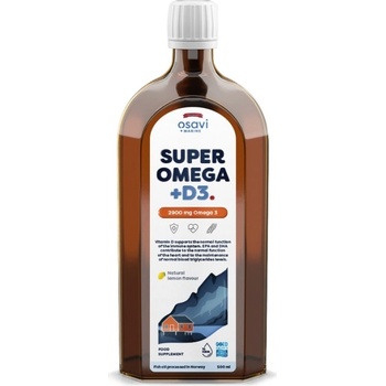 Osavi Super Omega Liquid + D3 2900 mg [500 мл] Лимон
