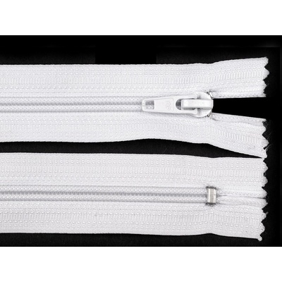Spirálový zip No 5 délka 18 cm POL, malé, 101 bílá