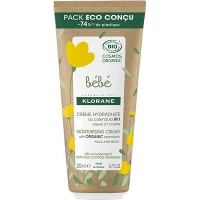 KLORANE Бебешки хидратиращ крем с био невен, Klorane Bebe Creme, Organic Moisturizing Cream With Calendula 200ml