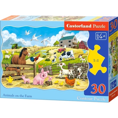 Castorland Zvířátka na farmě 30 dielov