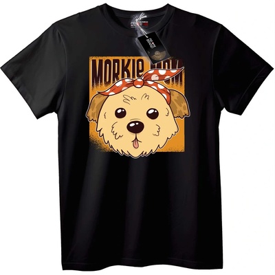 NOONEBRAND Тениска Morkie с Бандана - M, Black