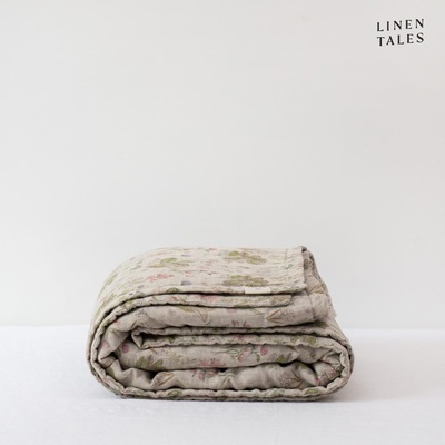 Linen Tales Ленена ватирана детска покривка за легло 100x140 cm Botany & Melange - Linen Tales (LTK-BQ-100x140-BO/ML)