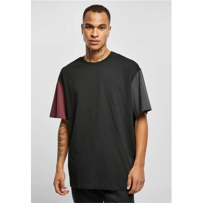 Organic Oversized Colorblock Tee black