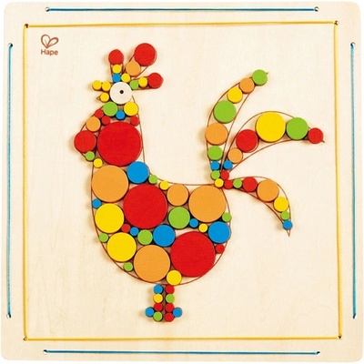 HaPe International Детска дървена мозайка HaPe International - Петле (H5129)
