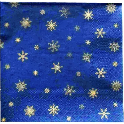 TORO Vianočné obrúsky so snehovou vločkou 3V 33x33 cm