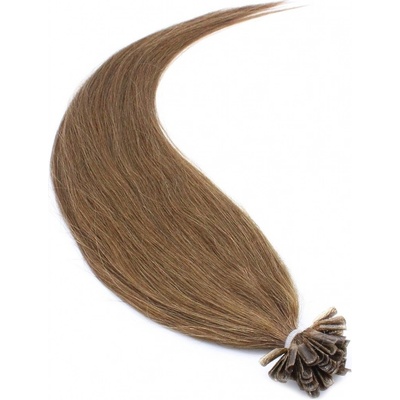 50cm vlasy evropského typu pro metodu keratin 0,5g/pr. světlejší hnědá