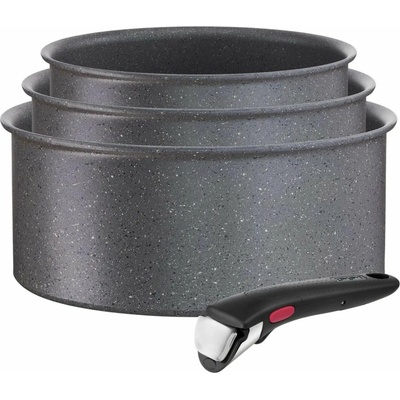 Tefal Súprava hrncov INGENIO NATURAL FORCE L3969002, sada 4 ks, šedá, hliník