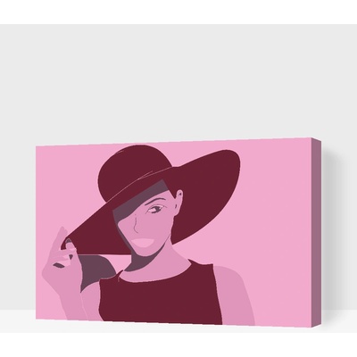 Vymalujsisam.cz Malování podle čísel Fialový klobouk Velikost 40 x 60 cm Rámování Na kartonové desce