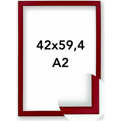 Fotorámeček 23 Rozměr: A2 - 42 x 59,4 cm, Barva: Červená, Typ zasklení: Plexi