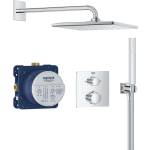 GROHE Precision - Душ комплект с термостат за вграждане, 31x31 cm, хром 34881000 (34881000)