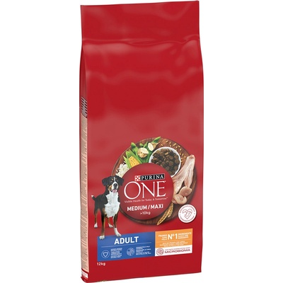 Purina One Medium/Maxi Adult Chicken 2 x 12 kg