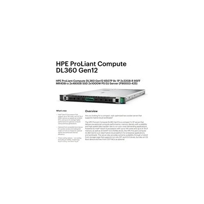 Hewlett Packard Enterprise HPE PL DL360g12 P90003-425