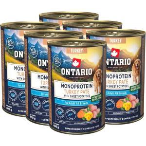 ONTARIO Adult Monoprotein Turkey Paté with Sweet Potatoes 6 x 400 г