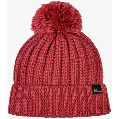 Jack Wolfskin Highloft Knit beanie W červená