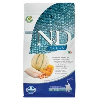 N&D OCEAN CAT Kitten Cod & Shrimp&Pumpkin&Melon 1,5 kg