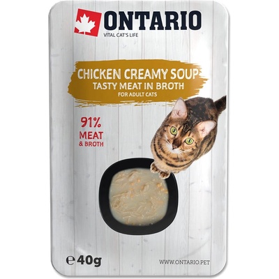 ONTARIO Крем супа от пиле за котки Ontario 40 г