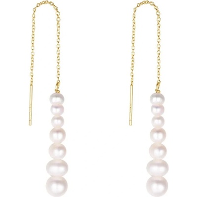 Majya Strieborné náušnice VINNE pozlátené 11702