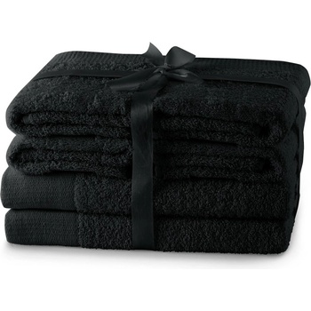 Restilo Черни памучни хавлии и кърпи за баня в комплект от 6 бр. от тери Amari - Restilo (120041344)