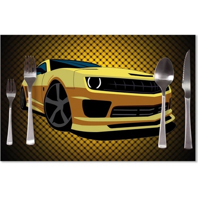 Sablio Prestieranie Chevrolet Camaro Žltá mriežka 40x30cm