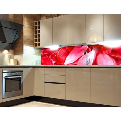 DIMEX ART Фототапет за кухня - червени венчелистчета 180 x 60 см