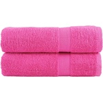 vidaXL Premium Shower Towels 2 pcs Pink 70x140 cm 600 gsm 100% Cotton - Untranslated (137524)
