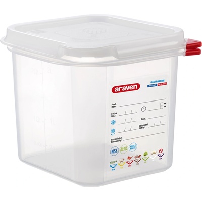 ARAVEN Gastronádoba GN 1/6 150 mm z polypropylénu s vekom | ARAVEN, 3025