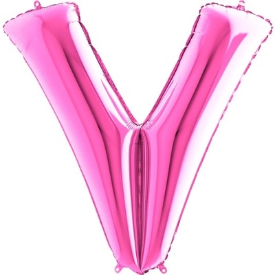 Grabo Balónek fóliový písmeno růžové V 102 cm