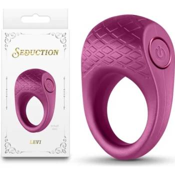 Image 1 of Вибриращ пенис пръстен, акумулаторен - Seduction Levi Burgundy (NSTOYS1111)