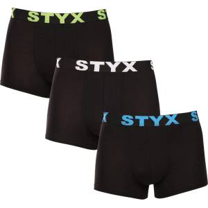 Styx Комплект от три - мъжки боксерки Styx спортни ластични многоцветни Styx | Cheren | МЪЖЕ | M
