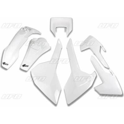 UFO kompletní sada plastů HUSQVARNA TX/TE/FE 17-19 s krytem světla barva bílá (HU621E041)