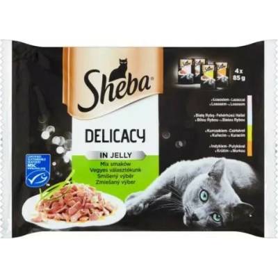 Sheba vrecko mp mixovaný výber v želé 4x85 g