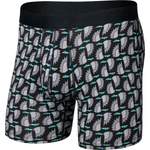 Saxx Мъжко синтетично термобельо Saxx Droptemp Cooling Cotton Boxer Brief Fly Everyday base layer - Flight Pattern / Black (014-2472-0711)