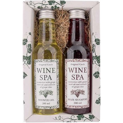 Bohemia Gifts & Cosmetics Wine Spa Vinná kosmetika Hroznový olej a extrakt z vinné révy sprchový gel 200 ml + šampon na vlasy 200 ml dárková sada – Hledejceny.cz