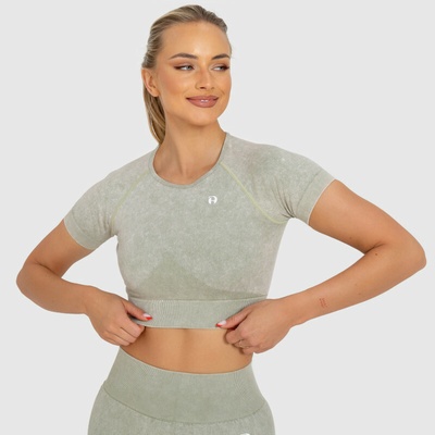 Dámsky crop top Iron Aesthetics Faded washed green