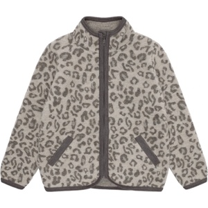 Huttelihut Детско вълнено яке Huttelihut Kid's Jacket Wool Fleece Jacquard Merino jacket - Camel Melange - размер 116 (EU) (703-7722-0115)