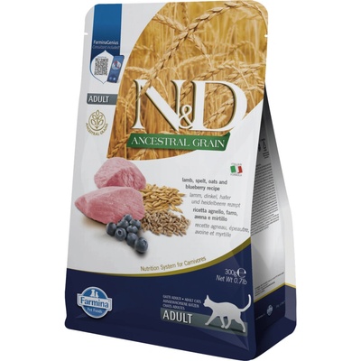N&D Adult Cat Grain Free jahňa čučoriedky 300 g