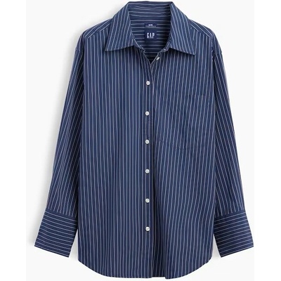 GAP Popelínová oversize košeľa Big Shirt Tmavomodrá