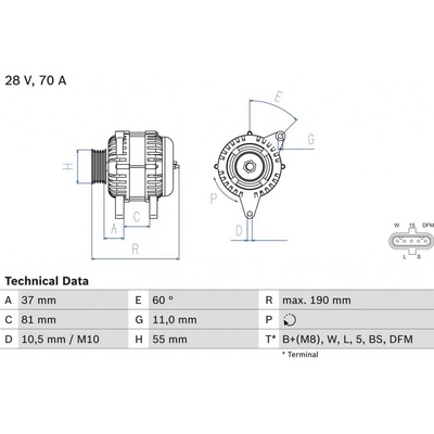 Generátor BOSCH 0 986 045 160 (0986045160)