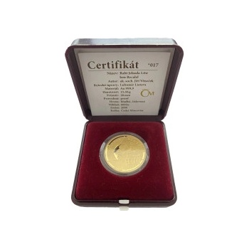 Česká mincovna zlatá medaila Rabi Jehuda Löw ben Becalel 2009 Proof 1/2 oz