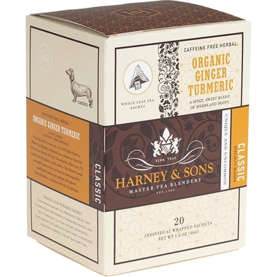 Harney & Sons čaj Zázvor a kurkuma 20 x hedvábný pyramidový sáček