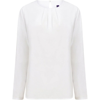 Henbury Dámske elegantné tričko s plisovaním H598 White