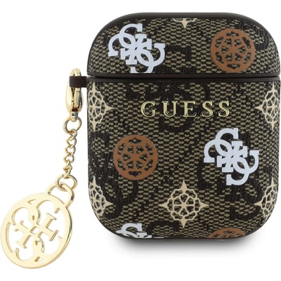 Guess PU 4G Peony Charm калъф за AirPods 1/2 кафяв (GUA2P4RPEW)