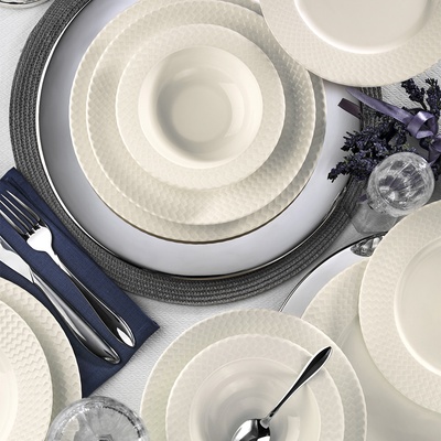 Kütahya Porselen Kutahya СЕРВИЗ ЗА ХРАНЕНЕ bone iron 24Ч. КРЕМ (bnirn24y200)