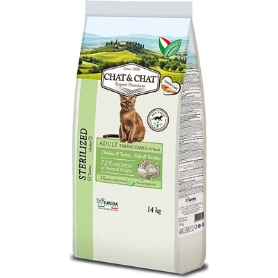 GHEDA Chat&Chat sterilised s hydinou 14 kg
