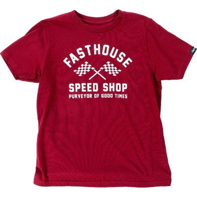 Fasthouse Youth Crossroad Tee Cardinal