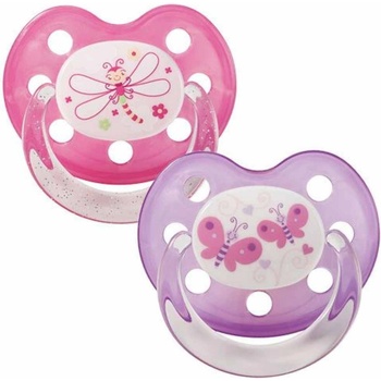 Baby-Nova Силиконови залъгалки Baby Nova - Размер 1, пеперудка и водно конче, 2 броя (28220)