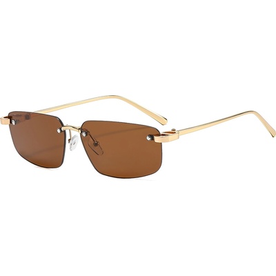 Techsuit Слънчеви очила Techsuit Premium Sunglasses (S098) - унисекс, правоъгълни, без рамка - Ирис (Toffee)