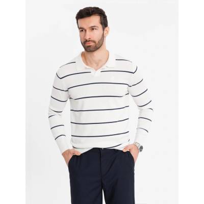 Ombre Clothing pánske tričko s dlhým rukávom Kalila biela