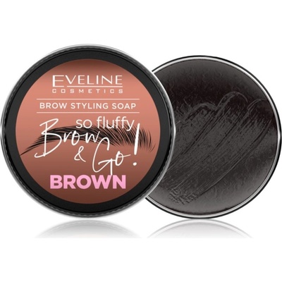 Eveline Cosmetics Brow & Go! stylingové mýdlo na obočí Brown 25 g – Zboží Dáma